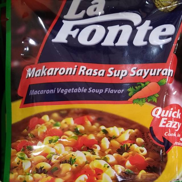 

La fonte makaroni sup sayuran 40gr macaroni vegetable soup