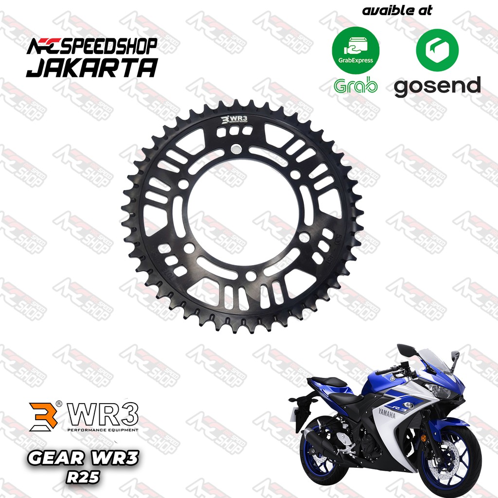 Gear Belakang WR3 Yamaha R25 - 47 Gear WR3 Black