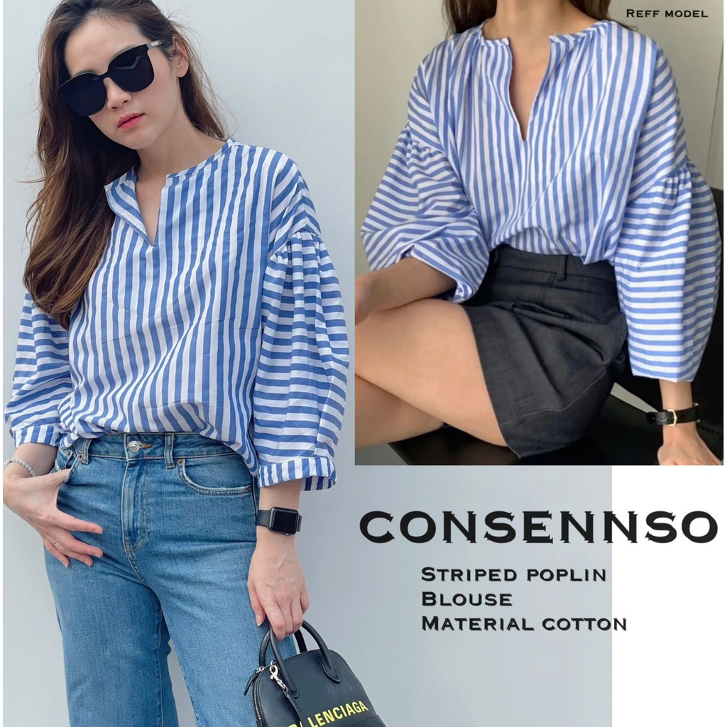 Consenso stripe poplin blouse ORIGINAL 100%