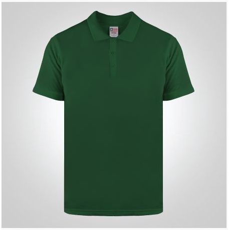 Baju Kaos Polo Warna Forest Green Bahan Katun