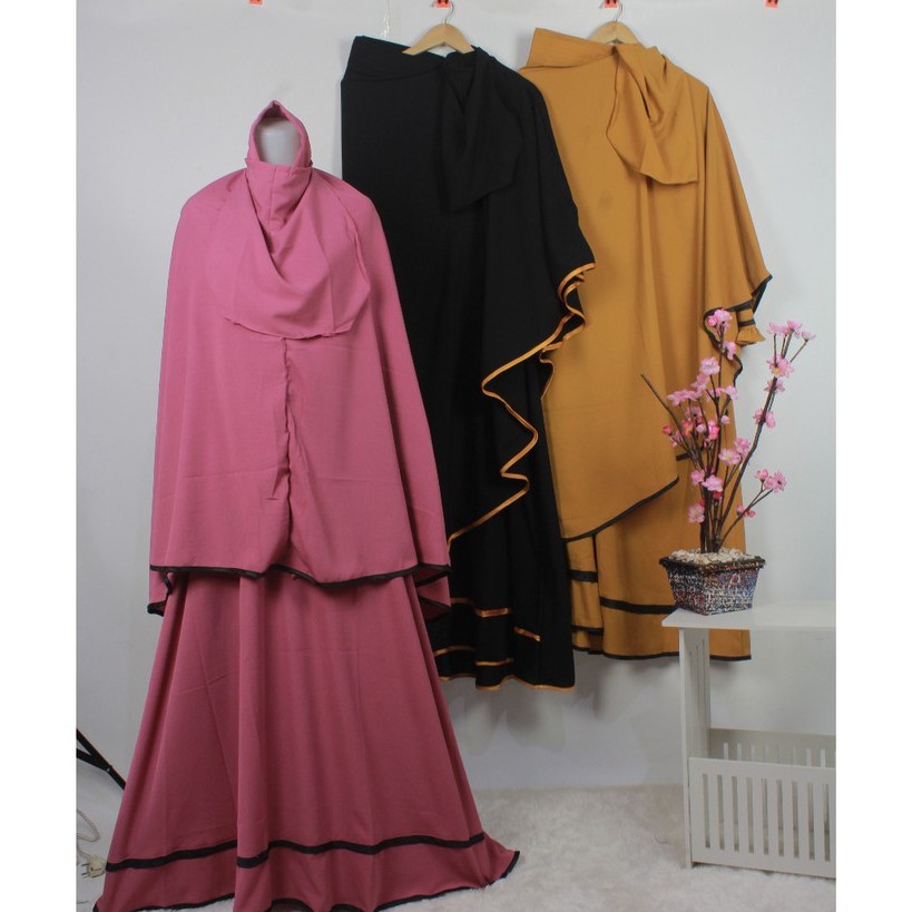 GAMIS CADAR SET SYARI WOLFIS TERBARU REMAJA ANAK MUSLIM MUSLIMAH ISLAMI FASHION STYLE KHIMAR JILBAB