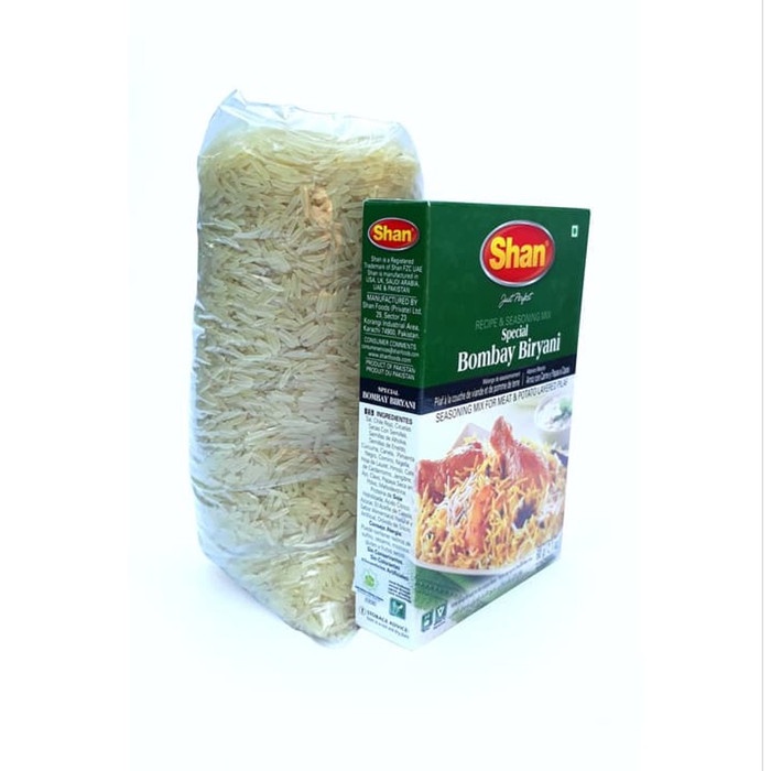 

540ffiepp Paket Beras Basmati Sella Rice Bumbu Briyani Shan Komplit Nasi Biryani 244Q40112