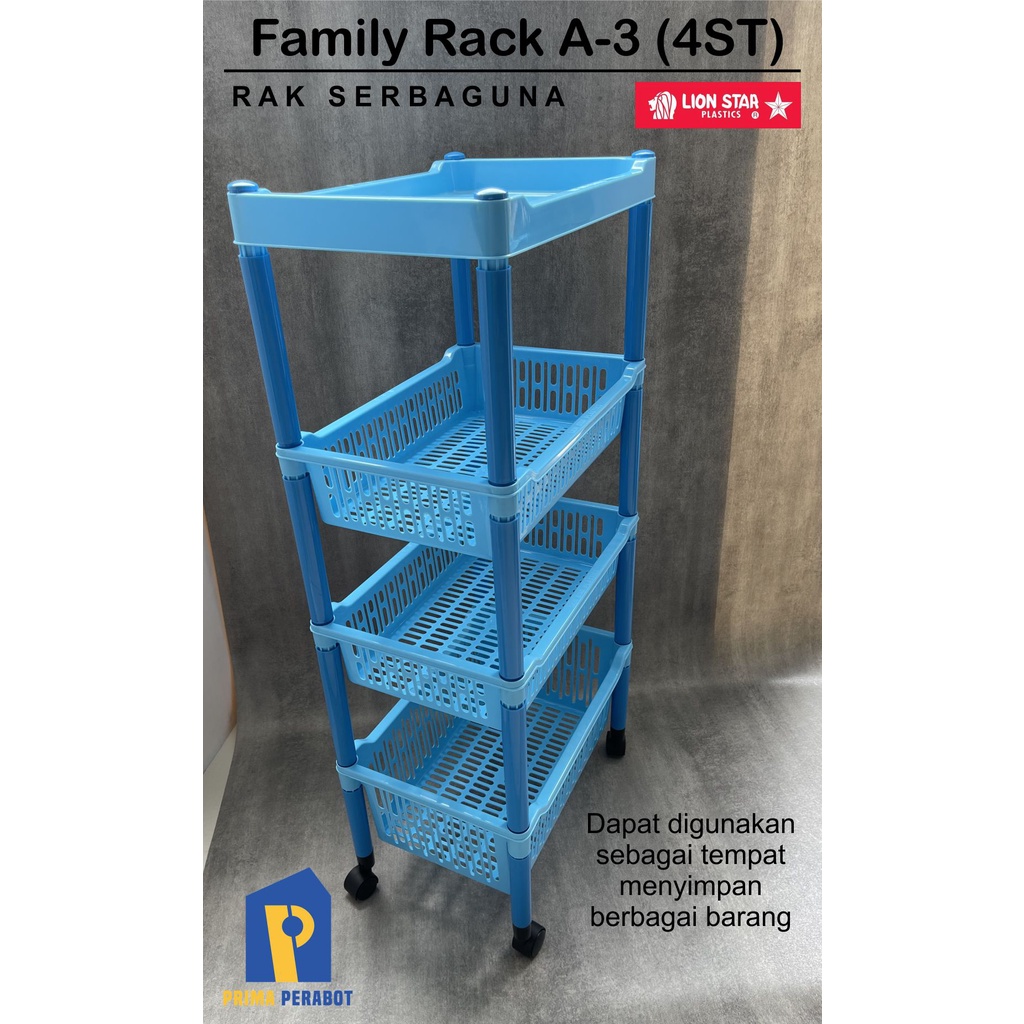 Rak Family Susun 4 Rak Serbaguna Rak Salon SS-4 Lion Star A-3