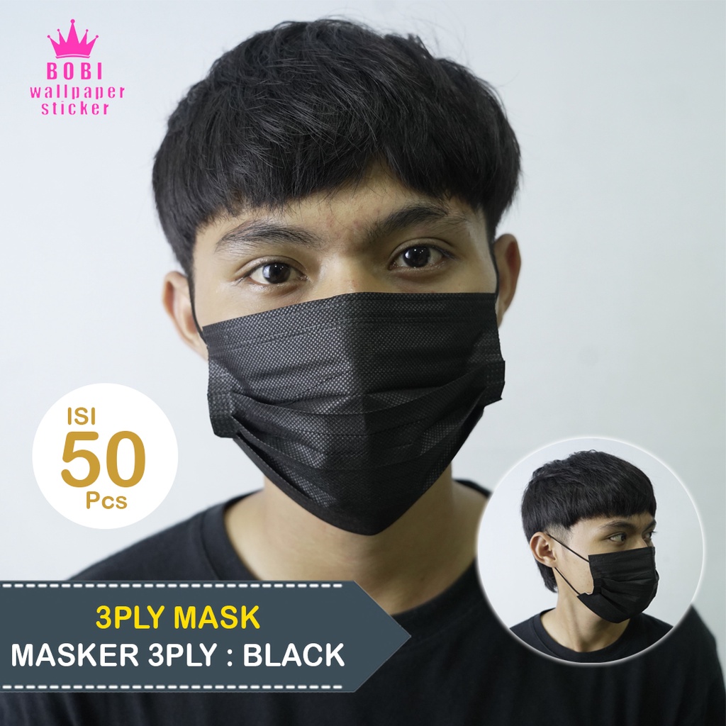 HOT PROMO !!! MASKER 3PLY isi 50pcs - Variasi Warna - isi 50 pcs - 3 Variasi Warna