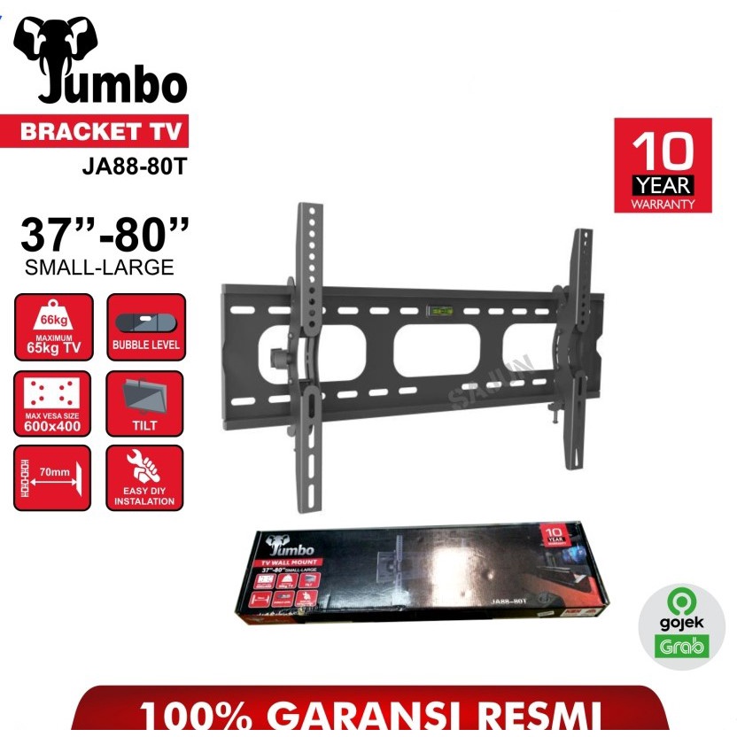 Jumbo Wall Bracket TV JA88-80T Braket LED TV utk 37-80 Inch