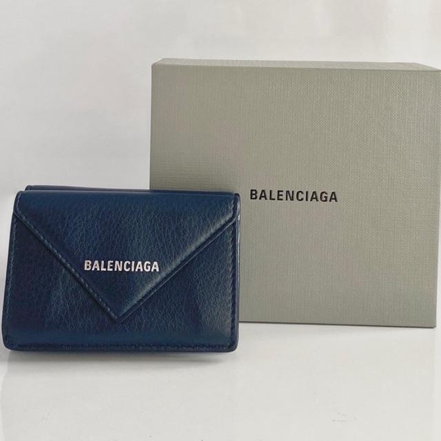 Balenciaga mini papier wallet navy excellent condition