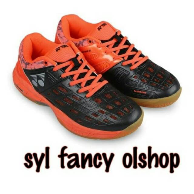 Sepatu Yonex Badminton Shoes Court Ace Matrix 2 Black Orange Original BNIB