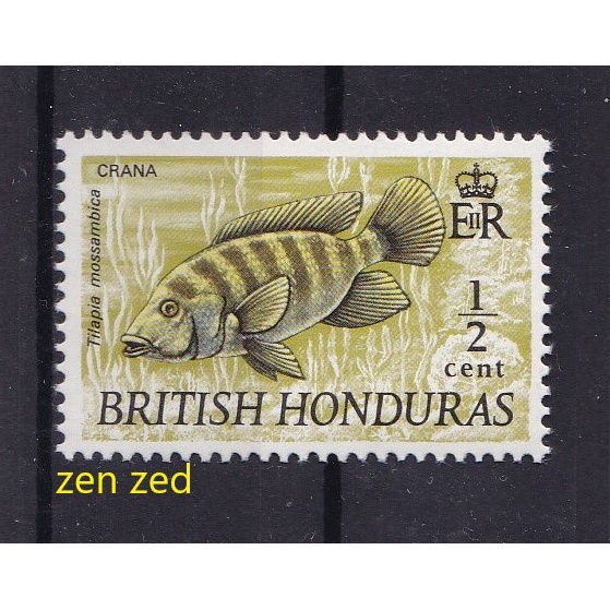 

0163 Perangko British Honduras 1971 Wildlife - Fish 1v Mnh
