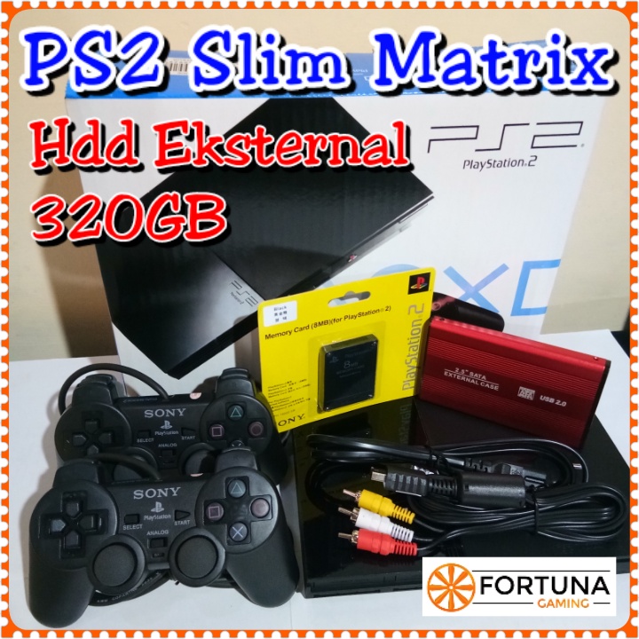 PS2 Slim Matrix Hdd Eksternal 320GB Bebas Request Game