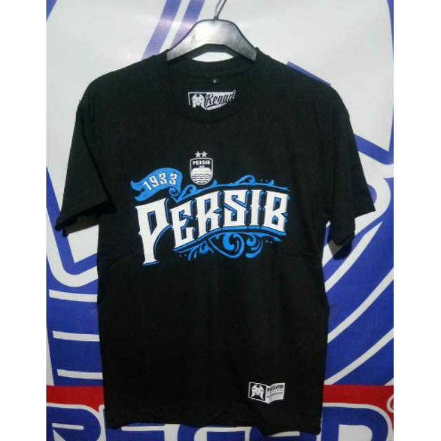 KAOS PERSIB BANDUNG FONT HITAM SABLON PLASTISOL