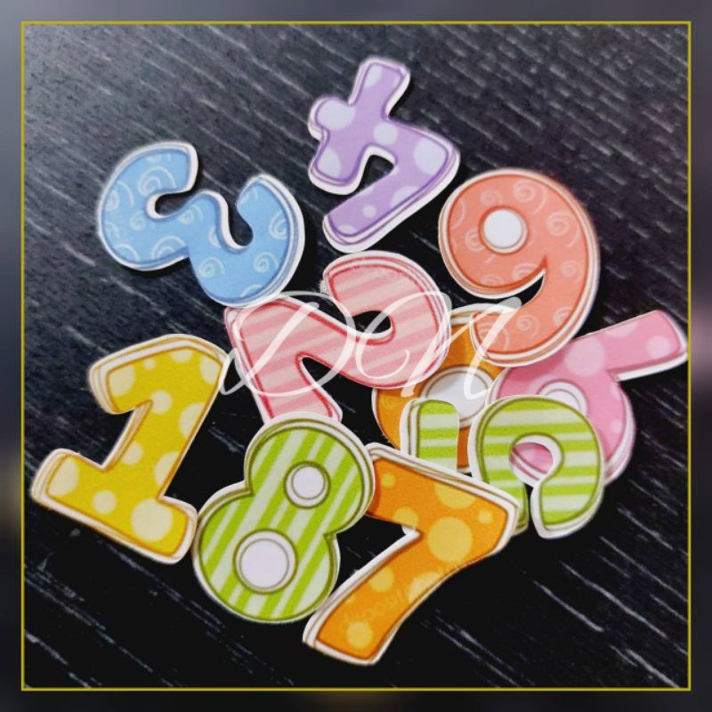 

stiker kertas glossy huruf kecil a-z angka 0-9
