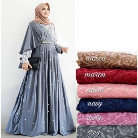 TERLARIS ABAYA ASHAFA FIT TO XL BAJU TERBARU ABAYA PUTIH GAMIS IBU SYARI ORI - Hitam Barang