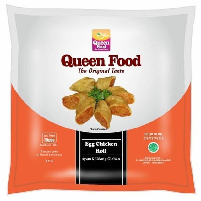 

Queen Food Egg Chicken Roll 16s 350Gram Frozenfood