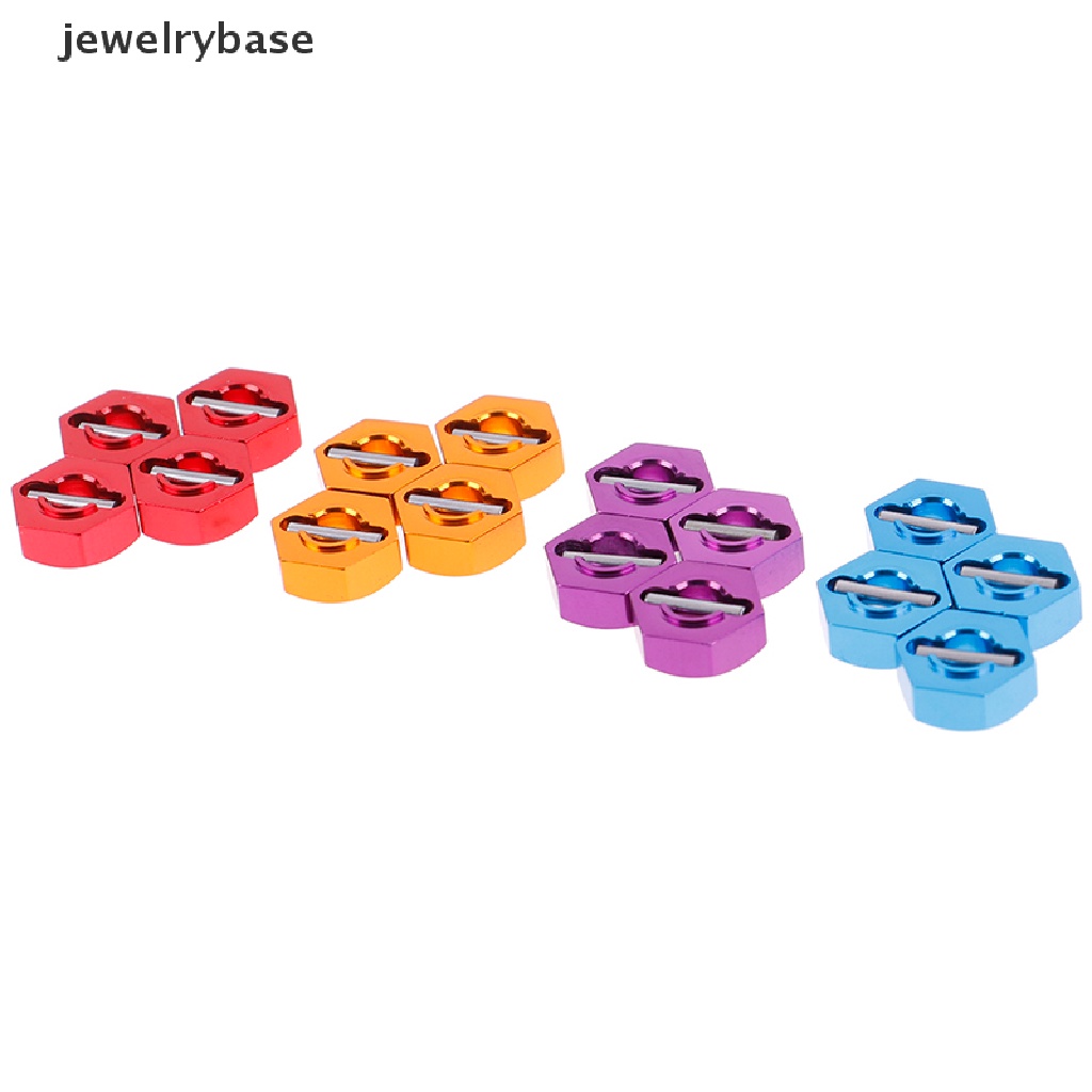 4 Pcs Baut Roda hex 12MM Bahan Aluminum Dengan Pin drive Hub HSP 1 / 10 Butik