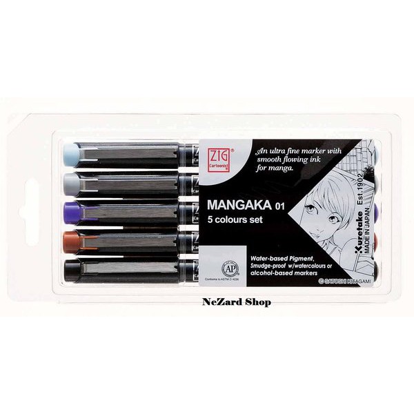 

Kuretake Zig drawing pen 5 color set mangaka CNM 01 5V