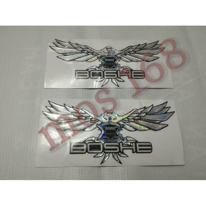 Emblem Sticker Stiker Timbul 3D Logo Wings Boshe