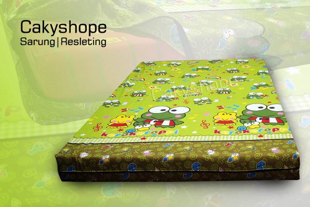 Sarung kasur busa resleting karakter UK 180X200X15,160X200X15,120X200X15,90X200X15