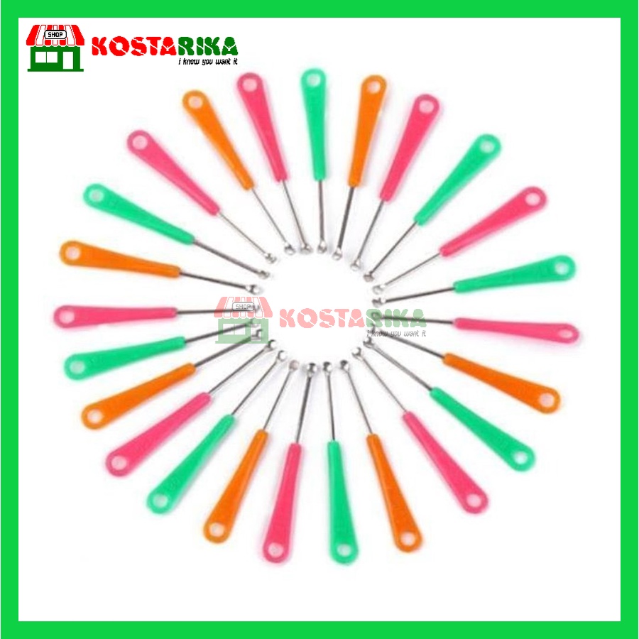 Korek Kuping Stainlees Mini Gagang Warna SIZE 7 cm