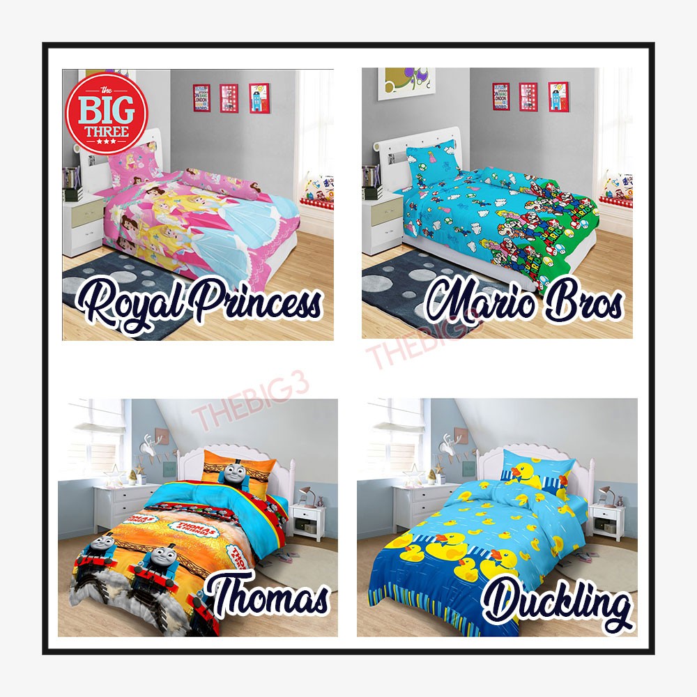 Bedcover + Sprei 120x200 Mobil Kitty Bus Lucu Anak WHALE DUCK - LR LDR 120 BC