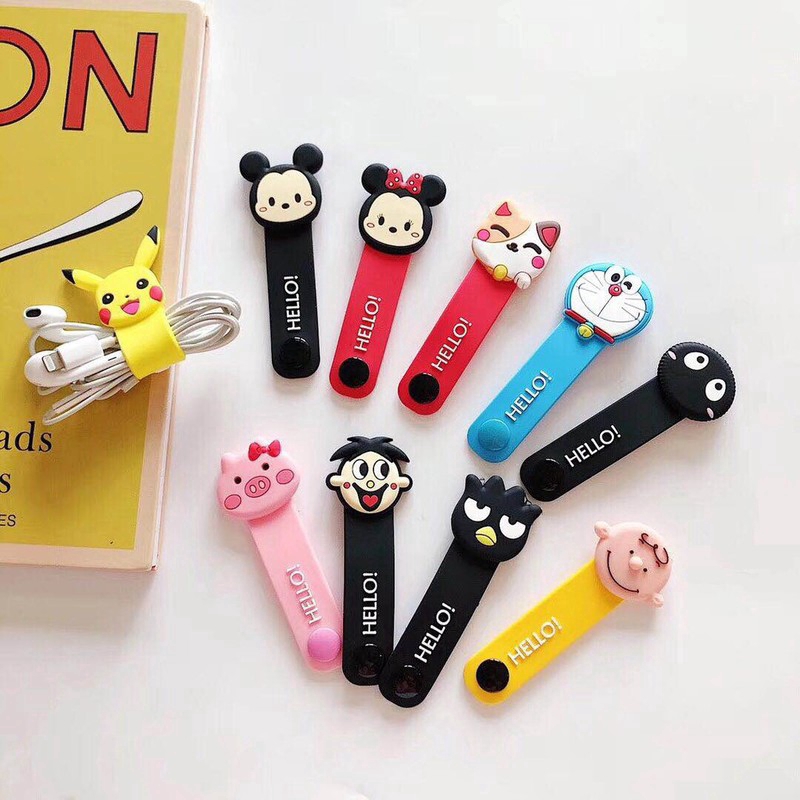 Lucu kartun earphone / kabel data organizer, Kemasan klip kawat jamnya