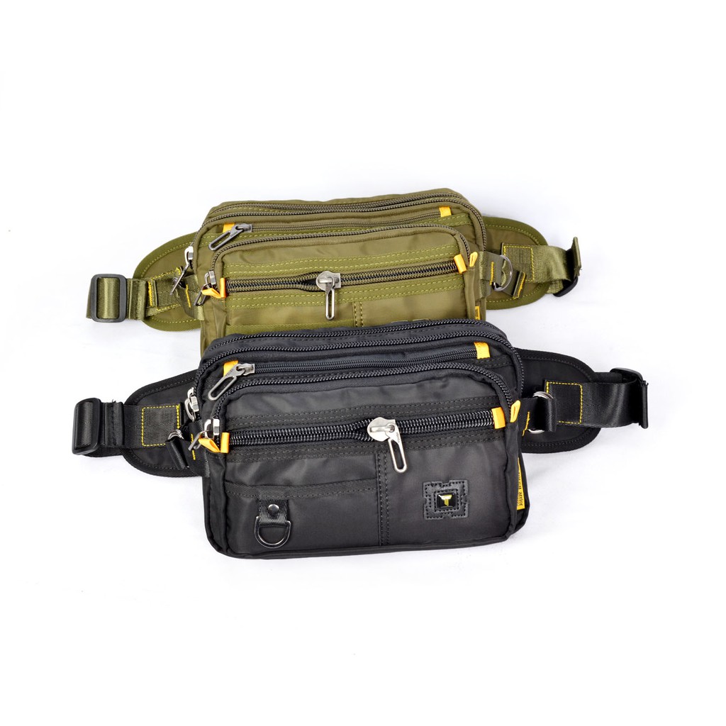 Tas Pria Terbaik / Terlaris / Tas Pinggang Pria/ Waistbag Unisex Polos 7 Res 7165