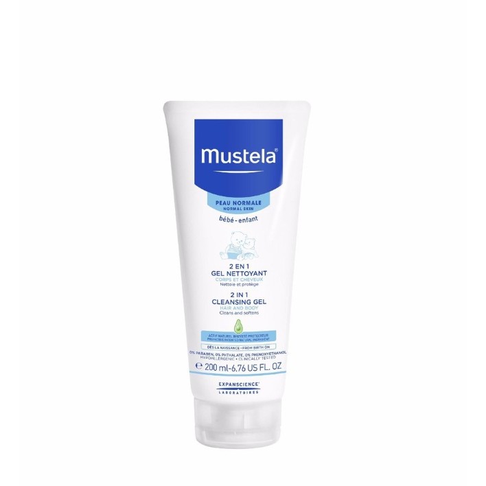 Mustela 2 in 1 Cleansing Gel 200ml Hair and Body Wash / Sabun Baby