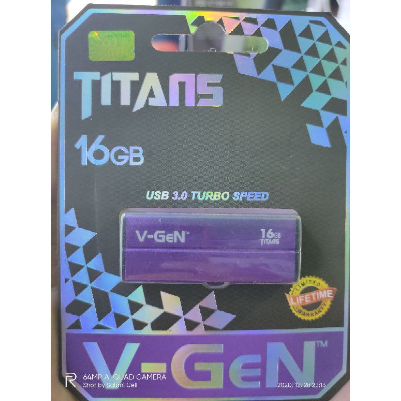 Flashdisk TITANS V-GEN 128GB 64Gb 32GB 16GB USB 3.0 Garansi resmi