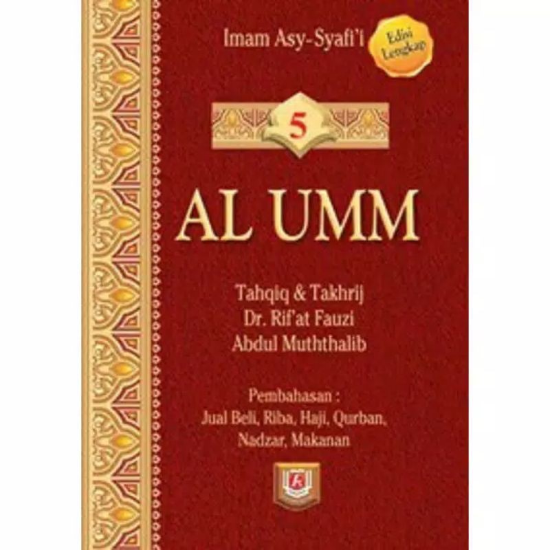 Kitab Al Umm Jilid 5 Edisi Lengkap - ORIGINAL Pustaka Azzam