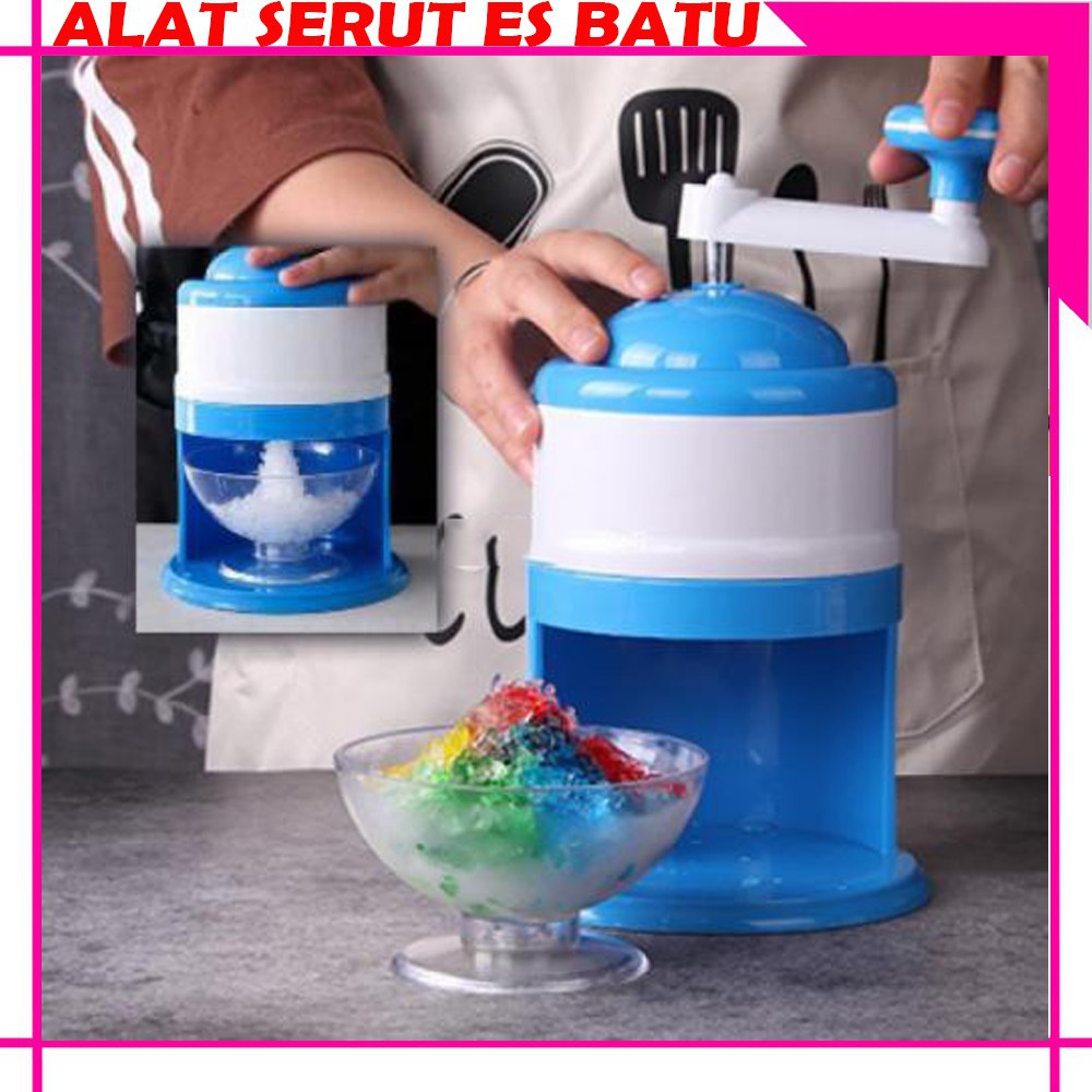 Alat Serut Es Batu Portable Mesin Putar Manual Serutan Es Batu Ice Stone Crusher Shavels Milo Kepal