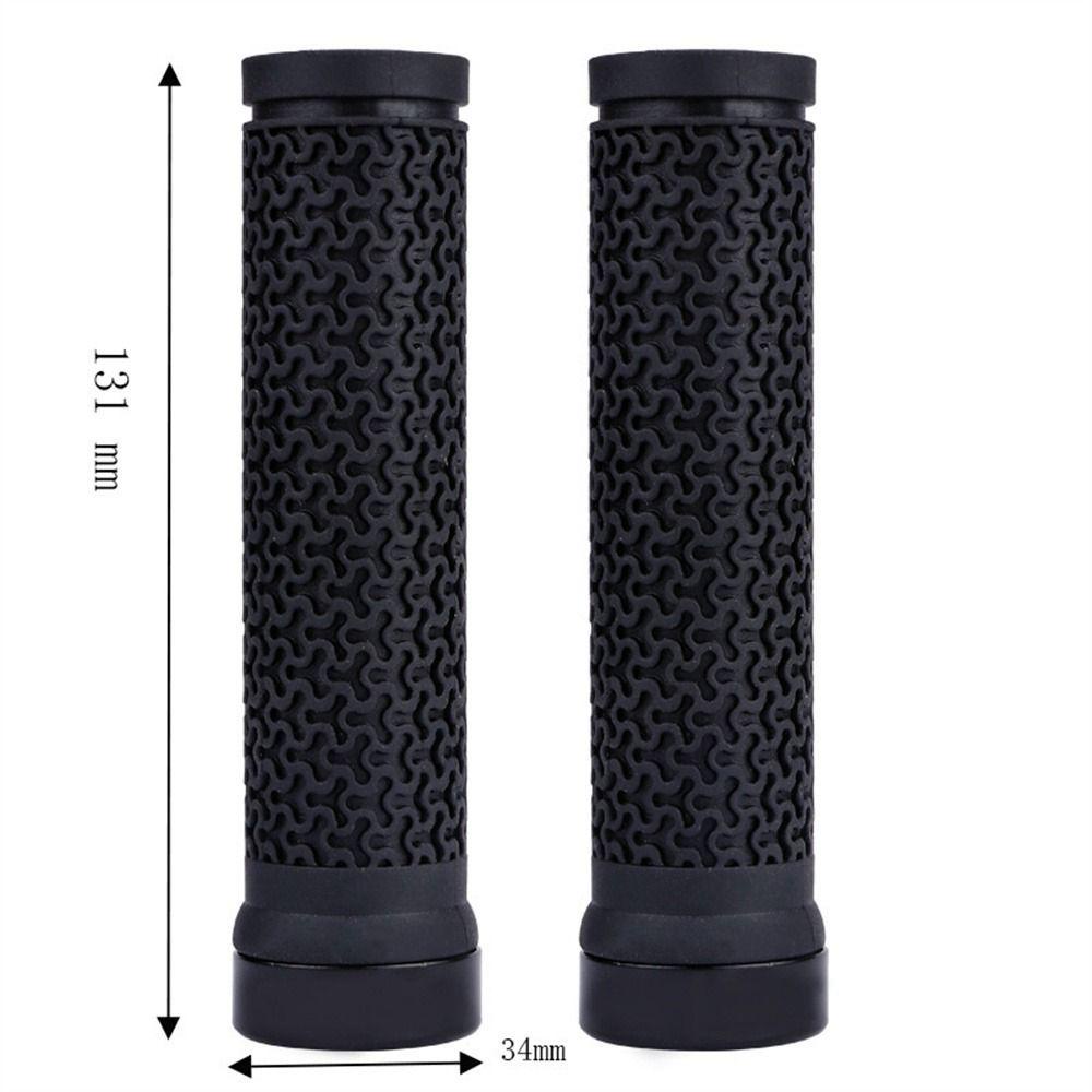 R-FLOWER 1pasang Pegangan Sepeda Bar Grip Tekstur Shock-Proof MTB Olahraga Luar Ruangan Penguncian Satu Sisi