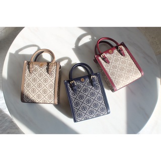 TB T Monogram Jacquard Mini Tote 87146 88650