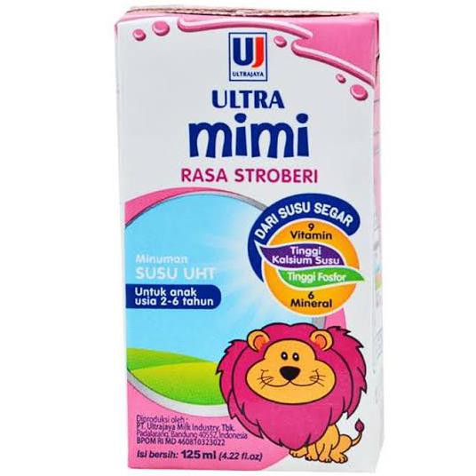 

[[BISA COD]] Susu Ultra Mimi 125 ml - Strawberry HEMAT Kode 48