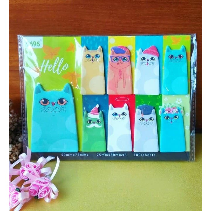 

Post it Sticky note Fancy / Set memo tempel - Hello Cat Kucing Murah