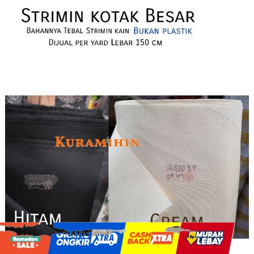 Terbaik Kain Strimin Kotak Besar Strimin 11 CT Strimin Tebal Kain Sulam Kristik Kain Kristik 12 ct .
