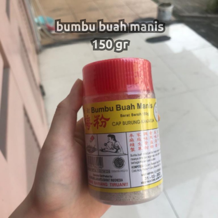 

BUMBU BUAH-BUAHAN MANIS BOTOL ISI 150 GRAM | BUBUK SEMBOI| BUMBU SEMBOY | BUMBU SOMBOI | BUBUK SOMBOY BUMBU BUAH SNACKY MEDAN TERMURAH