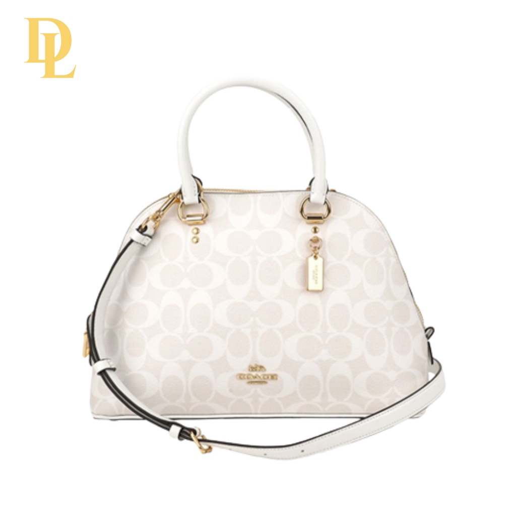COACH KATY SATCHEL IN SIGNATURE CANVAS - White (F2558)