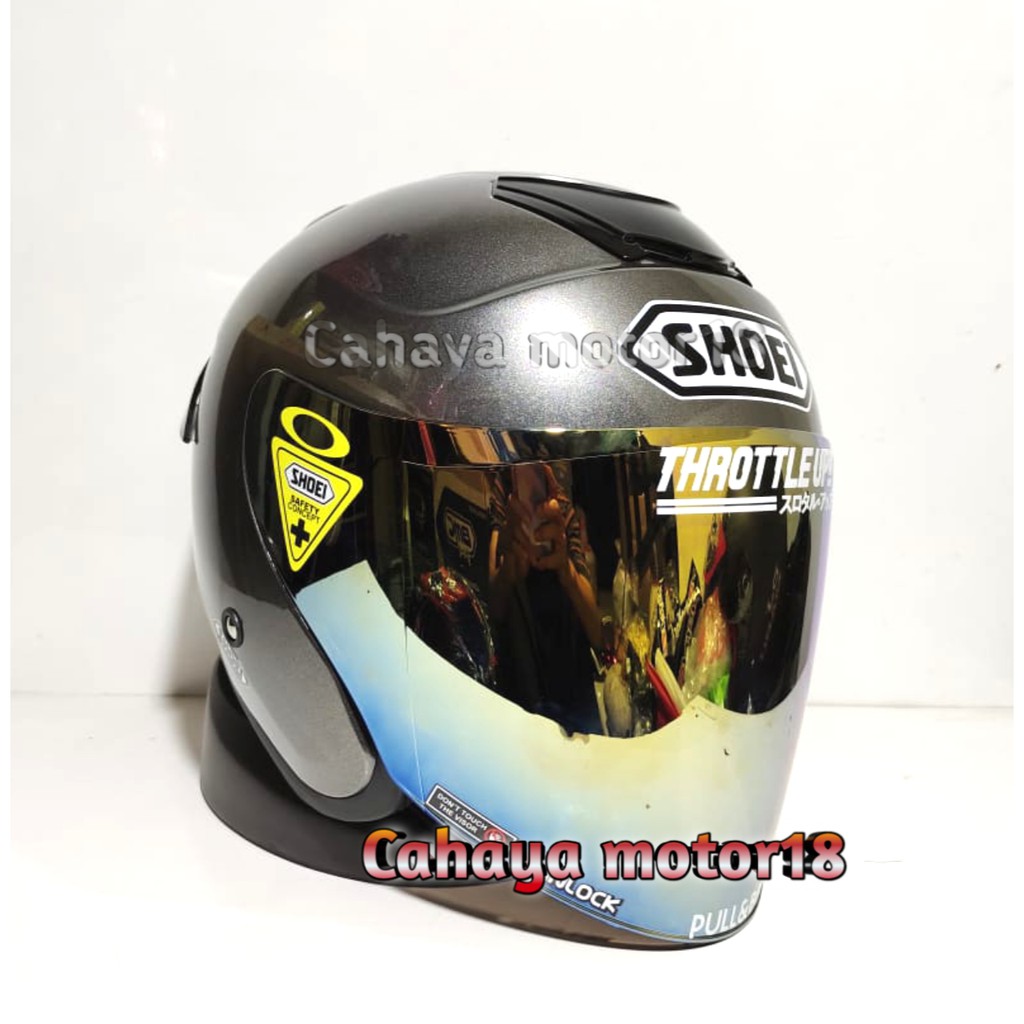 HELM KYT KYOTO REPLIKA GUNMETAL|ABU ABU MERK DYR|COSTUM SHOE| CLONE