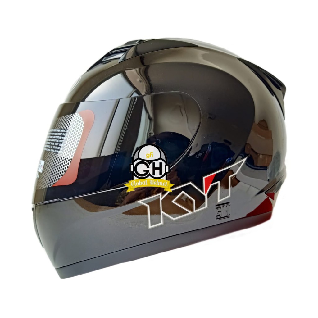 HELM FULL FACE KYT R10 R-10 SOLID BLACK