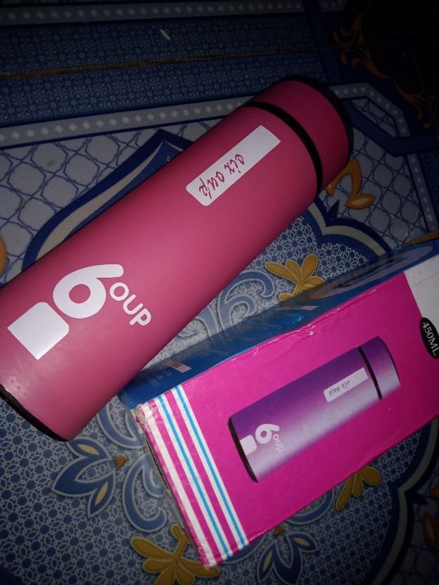 Botol Minum Kaca Six Oup 450ml Beling Cover Plastik 6oup Logo