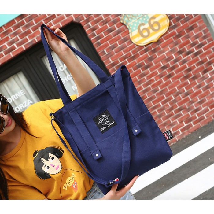 Korea Tote Bag Tas Selempang Wanita - Putih