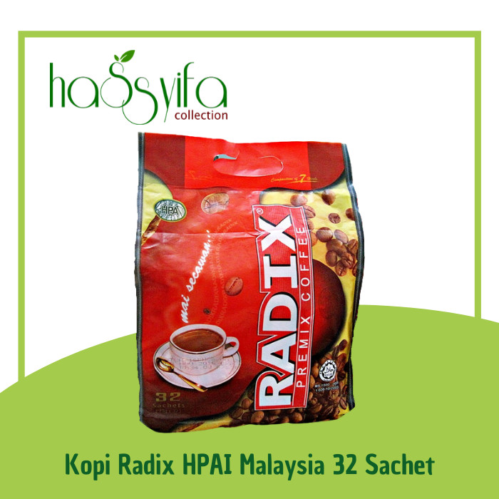 

MURAH RADIX PREMIX COFFE KOPI PRACAMPURA MAI SECAWAN 32 SACHET HPA MALAYSIA