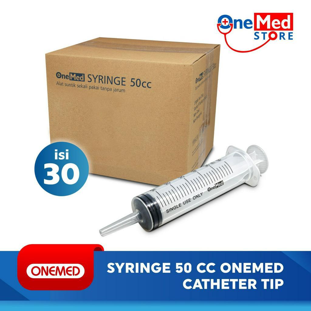 Catheter Tip 50cc Onemed Feeding Syringe Box Isi 30Pcs OJ