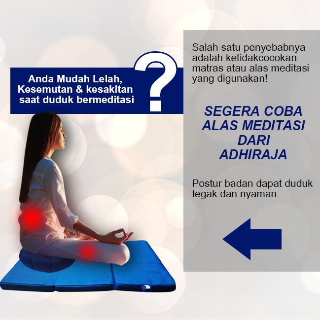 Matras / Bantal/Alas Meditasi Kombinasi Zabutton+ Zafu Blue Navy