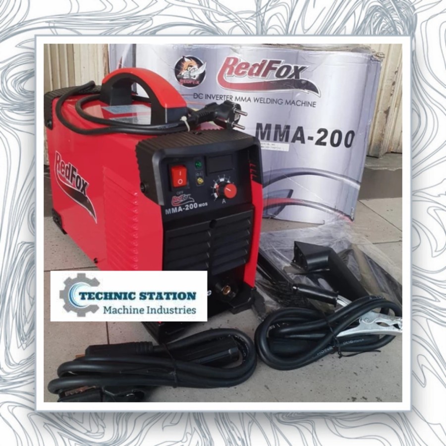 Mesin Las Inverter REDFOX MMA200, travo las redfox MMA 200 heavy duty