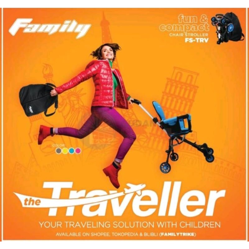 Family stroller traveller FS-TRV kereta dorong lipat bayi