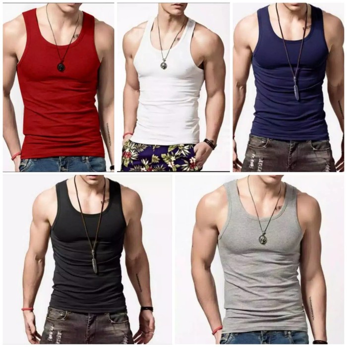 PAKETAN SINGLET 6PCS/ONECK/TERMURAH DAN BERKUALITAS/BISA COD