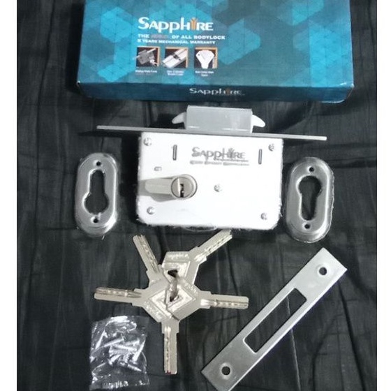 Premium (Mount) Body Pintu Sliding Sapphire / Kunci Mekar / Kunci Pintu Geser / Body Pintu Geser