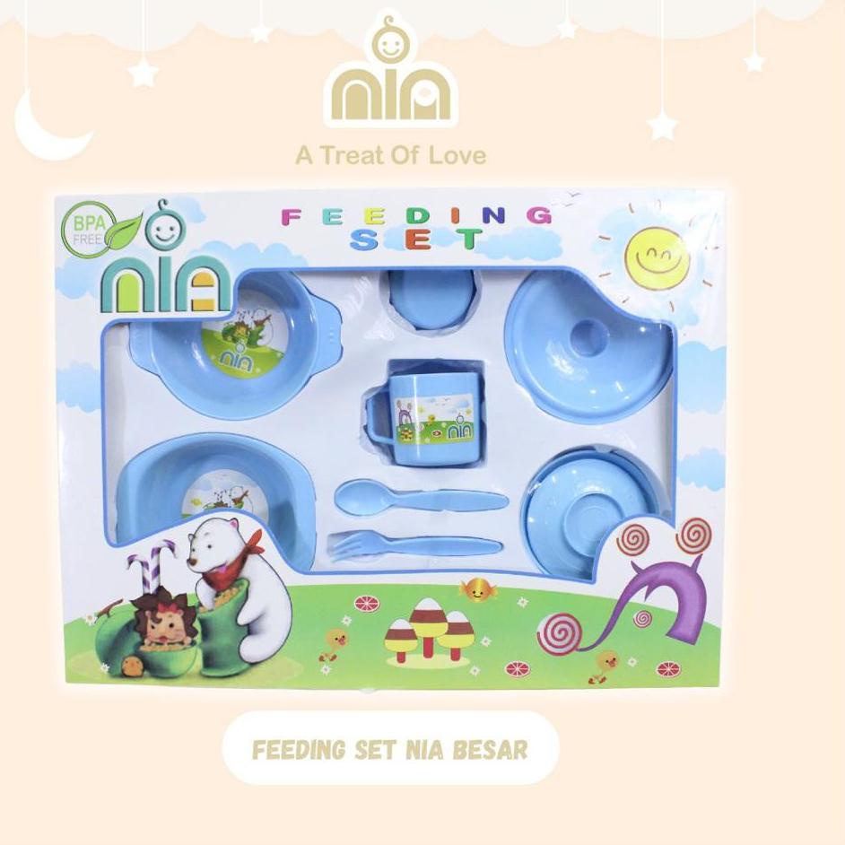 Pasti Populer NIA-FEEDING SET UKURAN BESAR PERALATAN MAKAN BAYI MURAH