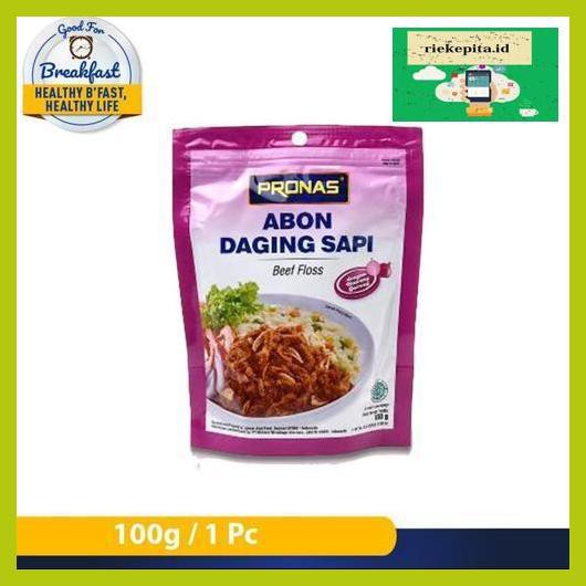 

5Yer67R- Pronas Abon Daging Sapi Bawang 100 G Dengan Kemasan Ziplock T7Rty67-