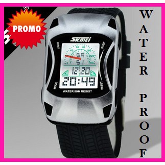 Jam Tangan Mobil Ferari LED Watch Anak ORI SKMEI Waterproof Anti Air Diskon